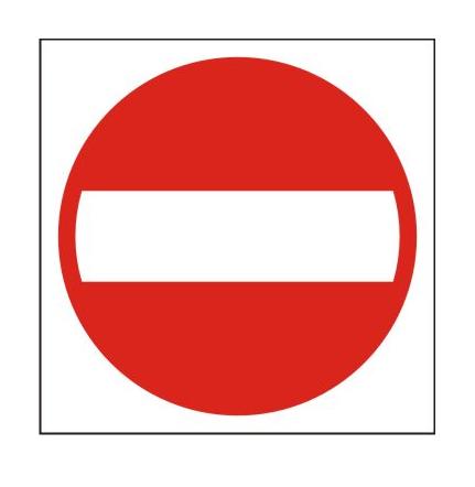 TABLICA 33*33CM ZAKAZ WJAZDU