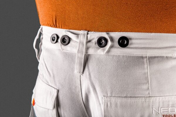 Alternative view of SPODNIE ROBOCZE BIAŁE XXL/58