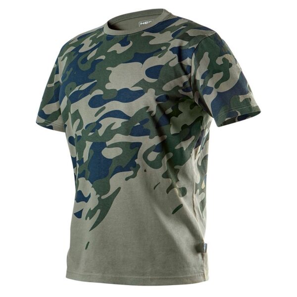 T-SHIRT ROBOCZY Z NADRUKIEM CAMO, ROZM.M