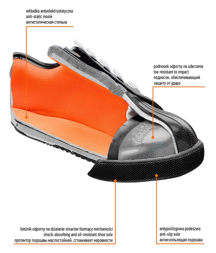 PÓŁBUT ROBOCZY SB, STALOWY PODNOSEK, R41 - obrazek 2