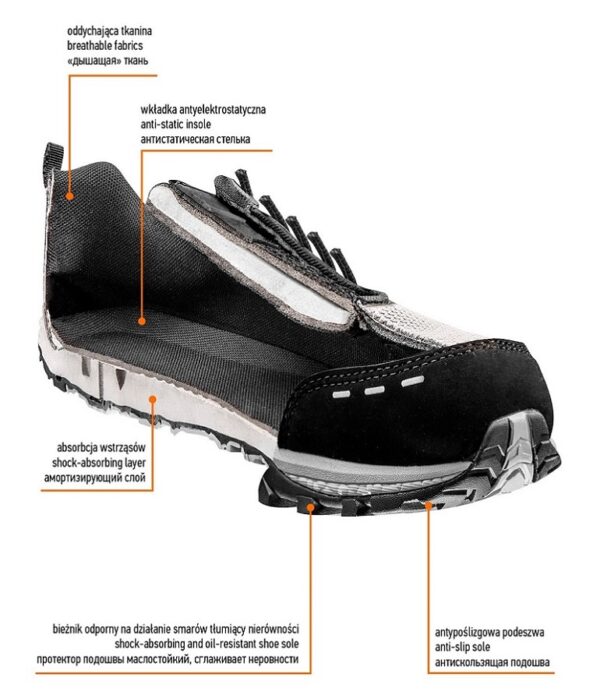 Alternative view of PÓŁBUTY ZAWODOWE O1, BEZ METALU, R40