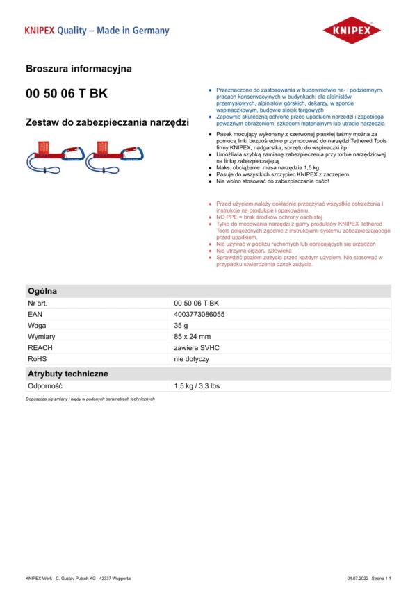 Alternative view of ZESTAW DO ZABEZPIECZANIA NARZĘDZI, 2 KOMPLETY