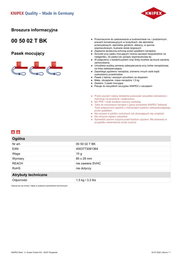 Alternative view of PASEK MOCUJĄCY 3SZT.