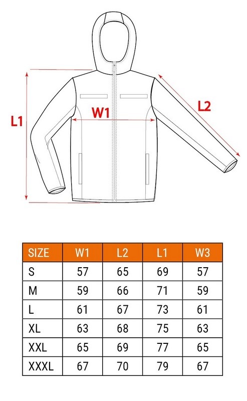 KURTKA SOFTSHELL Z KAPTUREM POMARAŃCZOWA, ROZMIAR M - obrazek 3