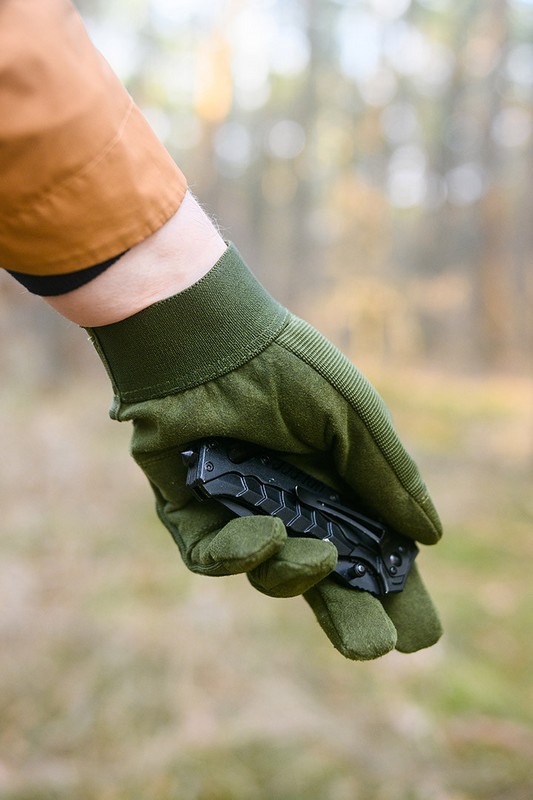 RĘKAWICE TAKTYCZNE, SKÓRA SYNTETYCZNA, ROZMIAR 9 - obrazek 9