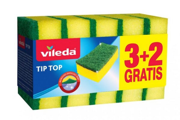 VILEDA GĄBKA DO NACZYŃ TIP TOP 3+2GRATIS