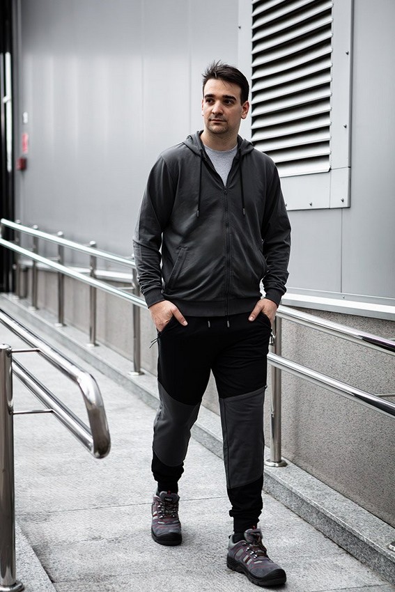 SPODNIE DRESOWE COMFORT CZARNO-SZARE ROZMIAR XL - obrazek 3