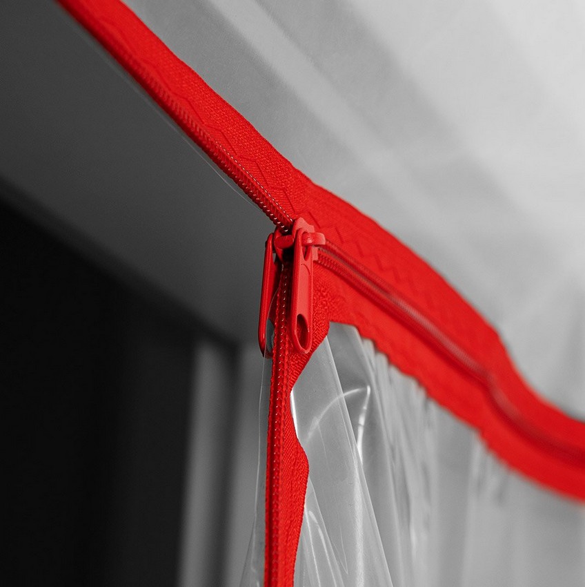 KURTYNA, OSŁONA PRZECIWPYŁOWA Z ZAMKIEM 'L' PE - obrazek 2