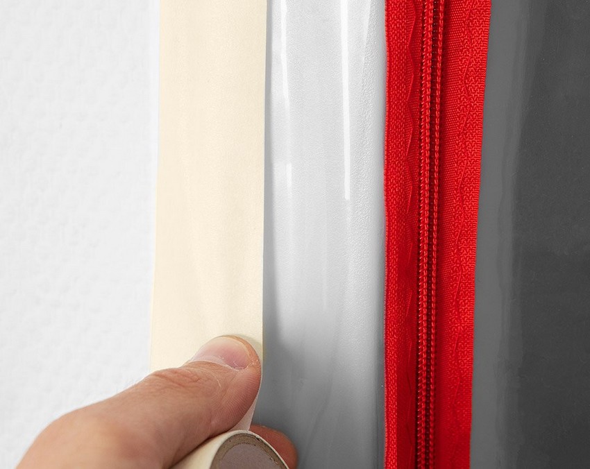 KURTYNA, OSŁONA PRZECIWPYŁOWA Z ZAMKIEM 'L' PE - obrazek 3