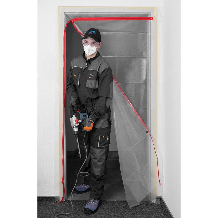 KURTYNA, OSŁONA PRZECIWPYŁOWA Z ZAMKIEM 'L' PE - obrazek 4