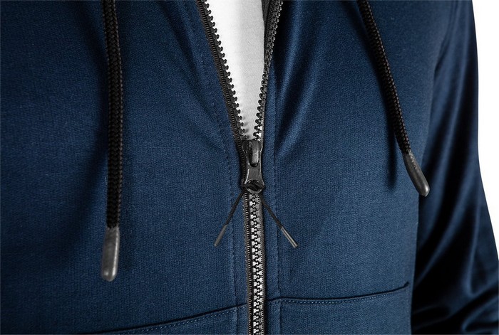 BLUZA ROZPINANA Z KAPTUREM COMFORT GRANATOWA ROZMIAR L - obrazek 2