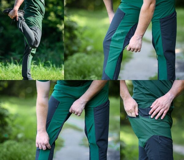 Alternative view of SPODNIE ROBOCZE OUTDOOR ZIELONO-SZARE ROZMIAR M