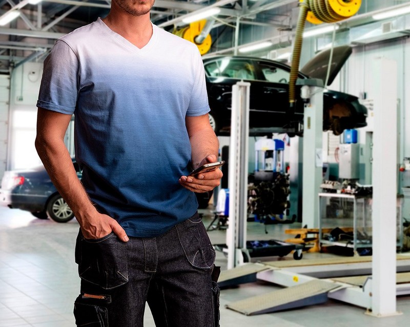 T-SHIRT CIENIOWANY DENIM, ROZMIAR L - obrazek 5