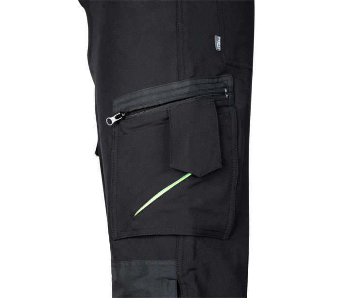 SPODNIE ROBOCZE MIX&MATCH CZARNO-ZIELONE ROZMIAR XL - obrazek 3