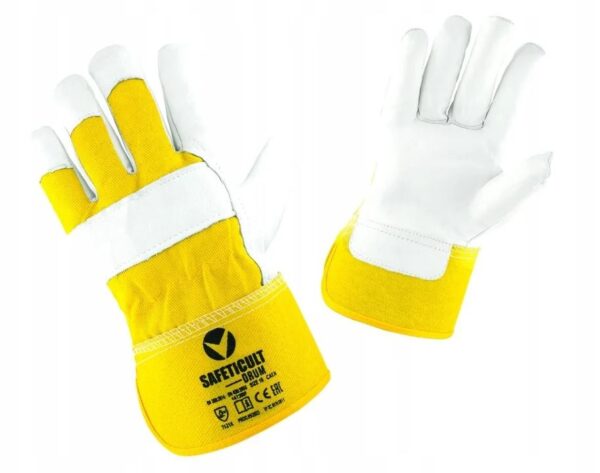 RĘKAWICE ZE SKÓRY KOZIEJ LICOWEJ I BAWEŁNY SAFETICULT DRUM