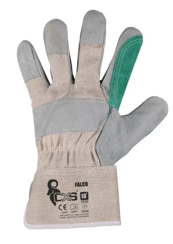 RĘKAWICE WZMACNIANE SKÓRĄ BYDLĘCĄ DWOINOWĄ CXS FALCO R.10