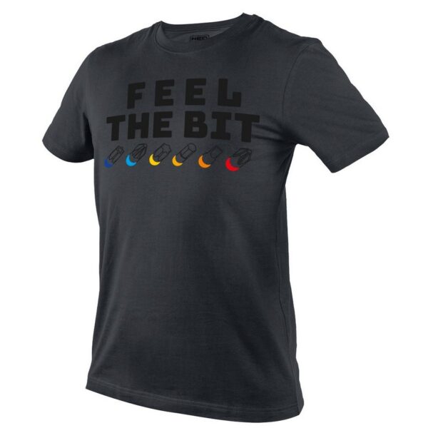 T-SHIRT Z NADRUKIEM FEEL THE BIT ROZMIAR XL